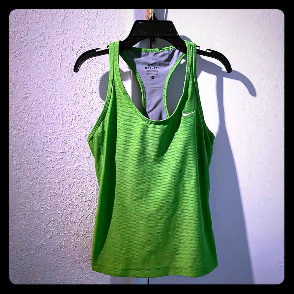 4/$20 Nike neon green dri-fit workout top Small